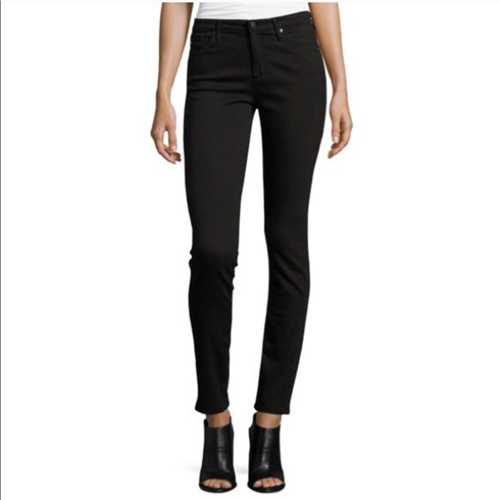 AG Black High rise skinny jeans